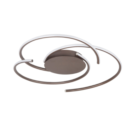 Highlight Moderne plafondlamp Reverso choco bruin met 3-stappendimmer