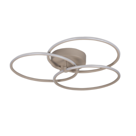 Highlight Moderne plafondlamp Circles zand met 3 stappendimmer