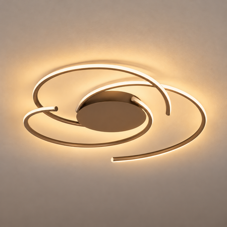 Highlight Moderne plafondlamp Reverso choco bruin met 3-stappendimmer