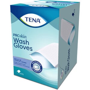 TENA ProSkin Wash Glove met plastic binnenzijde