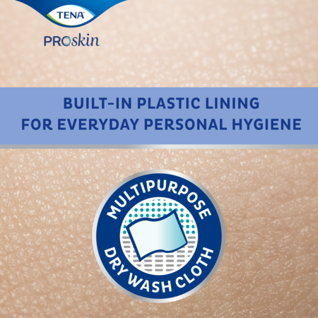 TENA ProSkin Wash Glove met plastic binnenzijde 1 doos à 175 stuks