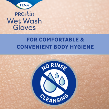TENA Wet Wash Glove – freshly scented 5 / 8 stuks