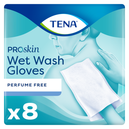 TENA Wet Wash Glove - perfume-free 5 / 8 stuks