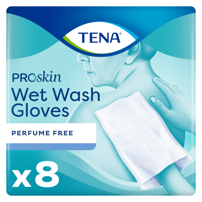 TENA Wet Wash Glove - perfume-free 5 / 8 stuks