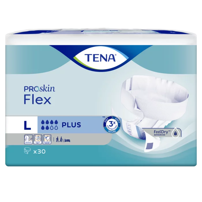 TENA Flex Plus ProSkin (S/ M/ L/ XL). 30 stuks.