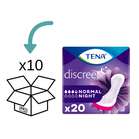 TENA Discreet Normal Night - 10 pakken