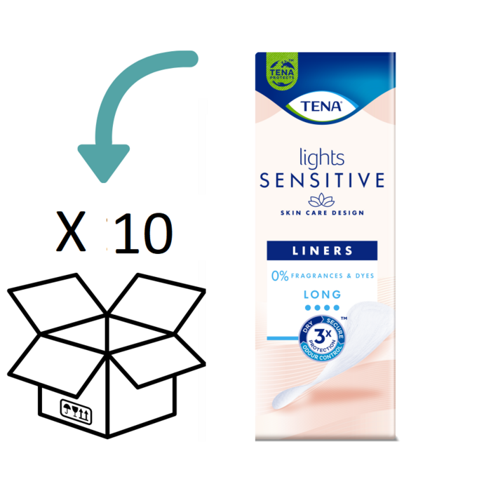 TENA Lights Sensitive Long Liner - 10 pakken