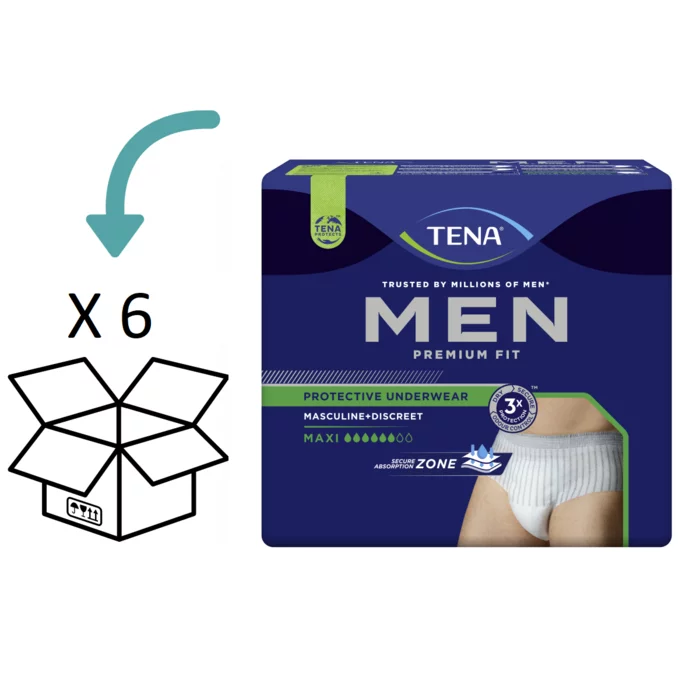 6 pakken TENA Men Premium Fit  (S-XL)