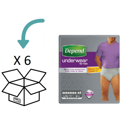 Depend Pants  voor Mannen Maximum L/ XL - 6 pakken