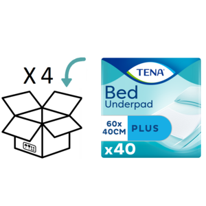 4 pakken  - TENA Bed Plus 60 x 40 cm  - 160 stuks