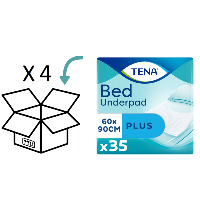 4 pakken - TENA Bed Plus 60 x 90 cm - 140  stuks