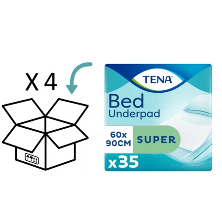 4 pakken - TENA Bed Super 60 x 90 cm - 140 stuks