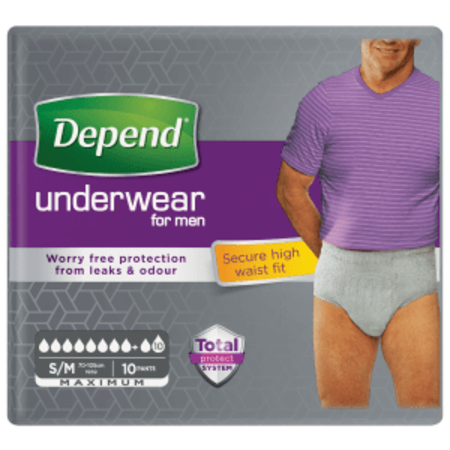 Depend Pants  voor Mannen Maximum S/M - 6 pakken