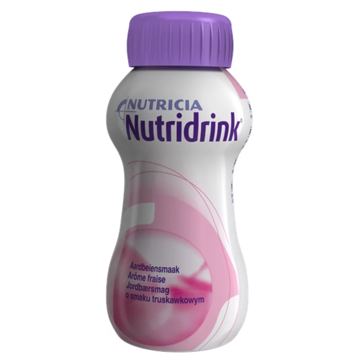 Nutridrink Aardbei drinkvoeding 6 x 4 flesjes van 200 ml