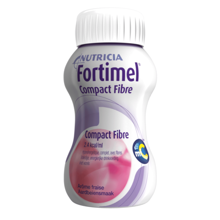 Nutridrink Compact Fibre Aardbei - 24 x 125 ml