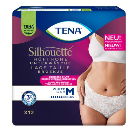 6 pakken TENA Silhouette Plus Blanc - Lage Taille  (nieuw!)