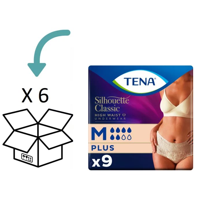 6 pakken - TENA Silhouette Classic Plus Crème Hoge Taille M/ L