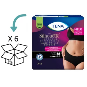 6 pakken TENA Silhouette Plus Low Waist Black M / L