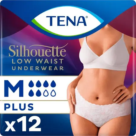 6 pakken TENA Silhouette Plus Blanc - Lage Taille  (nieuw!)