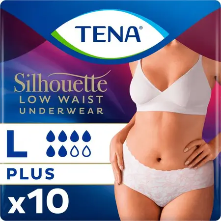 6 pakken TENA Silhouette Plus Blanc - Lage Taille  (nieuw!)