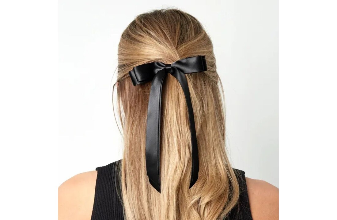 Haarclip met Strik Zwart