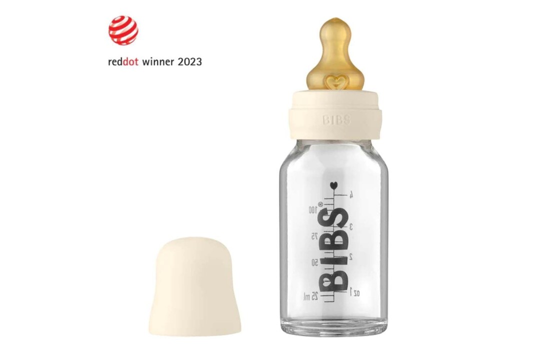 Babyfles Glas - 110ml - Ivory