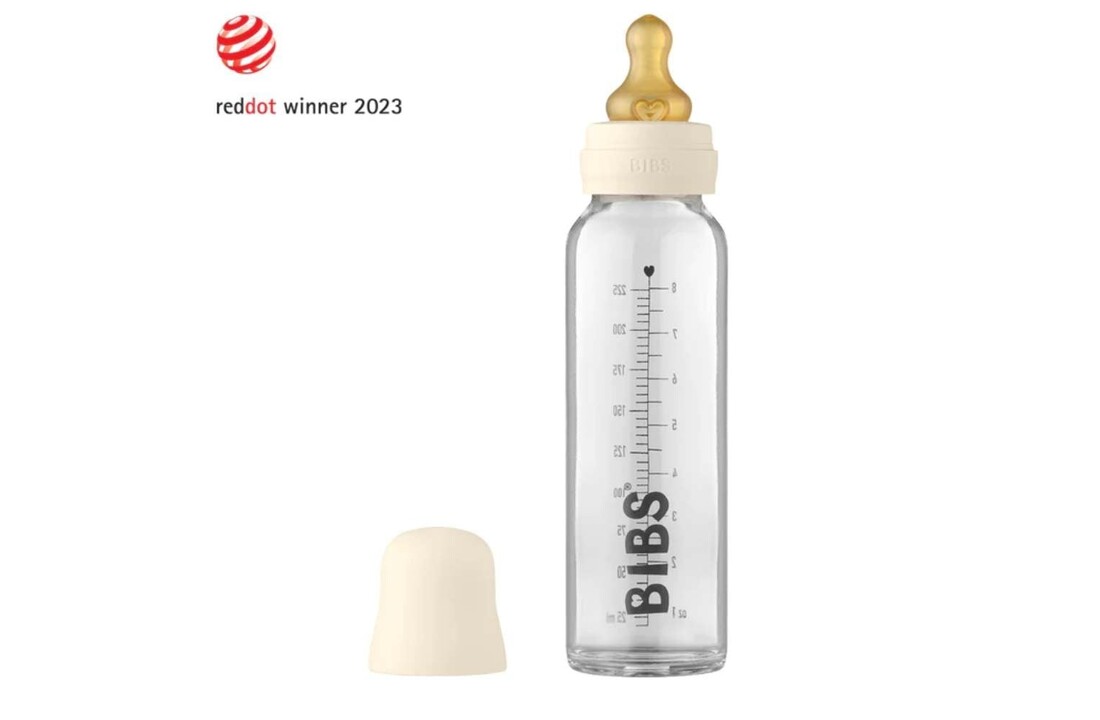 Babyfles Glas - 225ml - Ivory