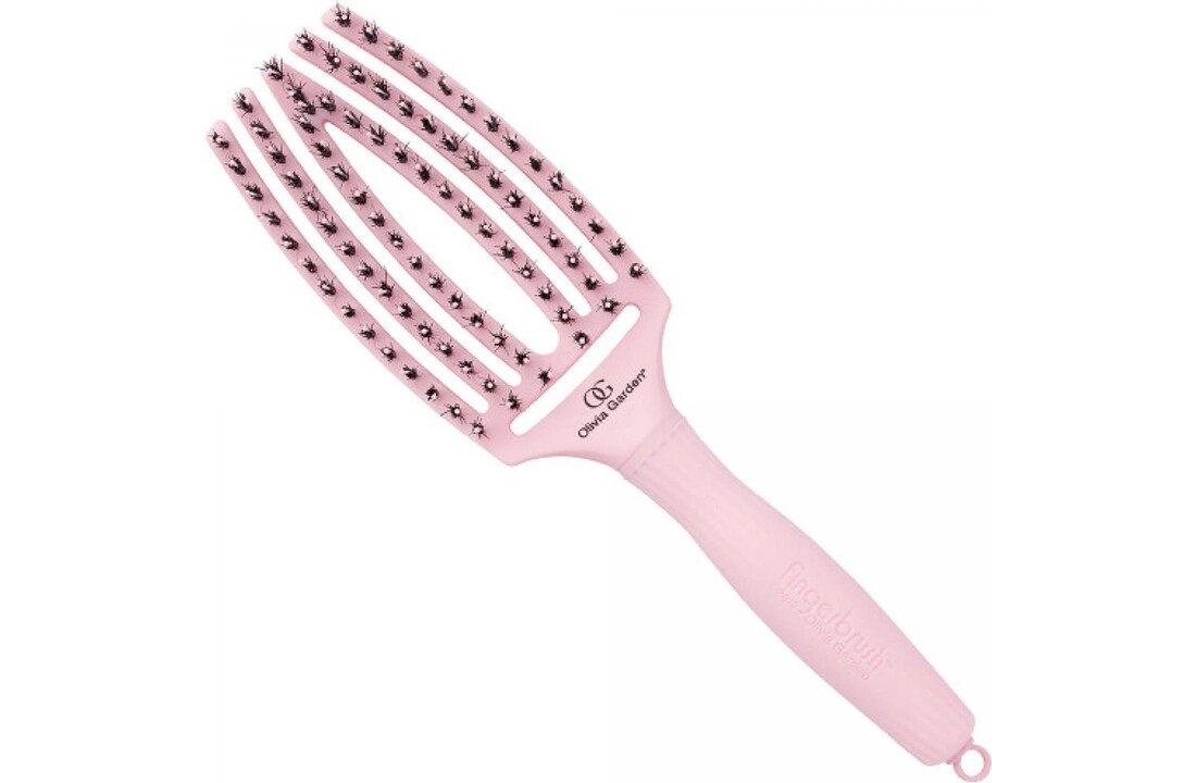 Finger Brush Combo Medium Pastel Pink Haarborstel