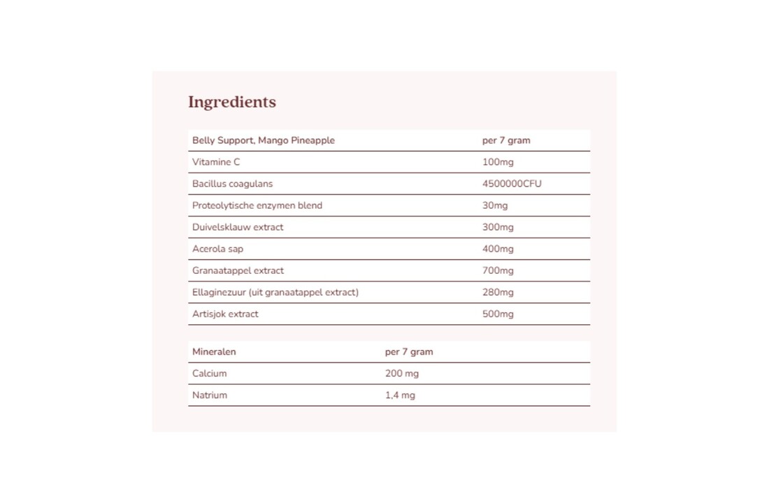 Belly Support Mango Pineapple - 240gr