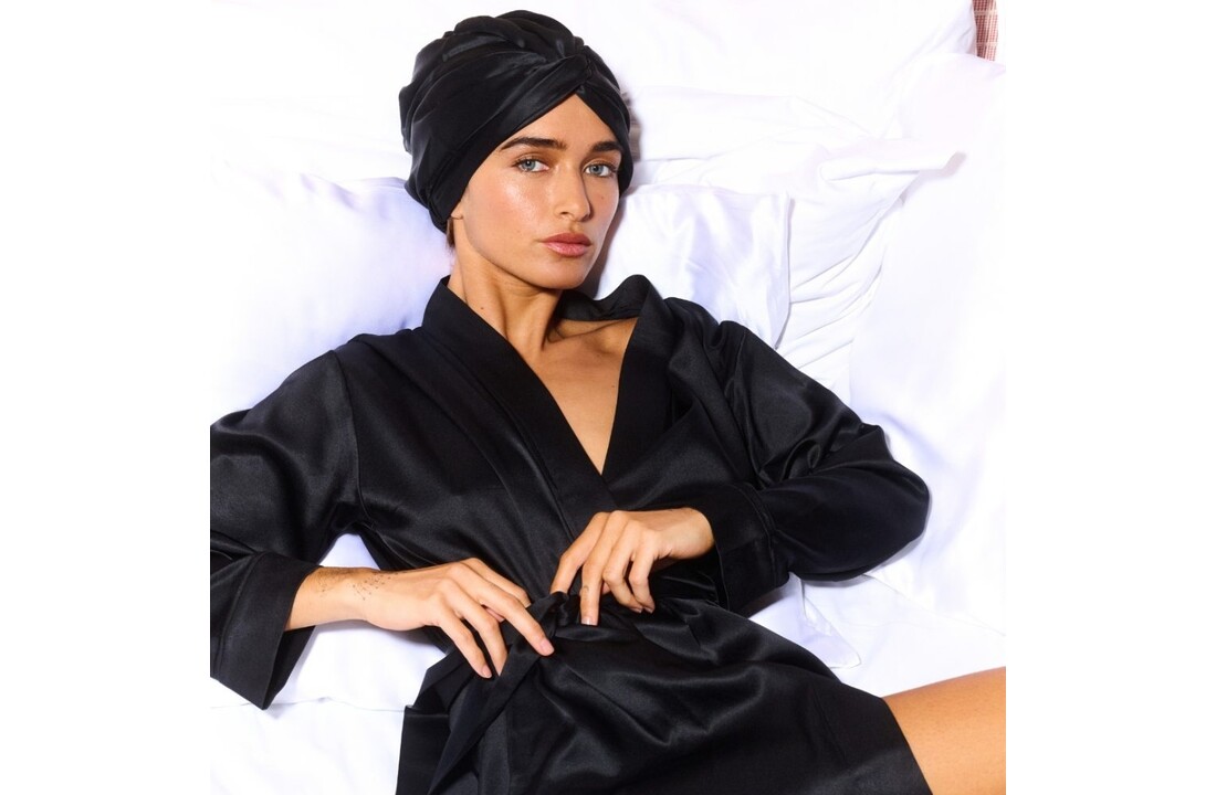 Premium Silk Bonnet Black