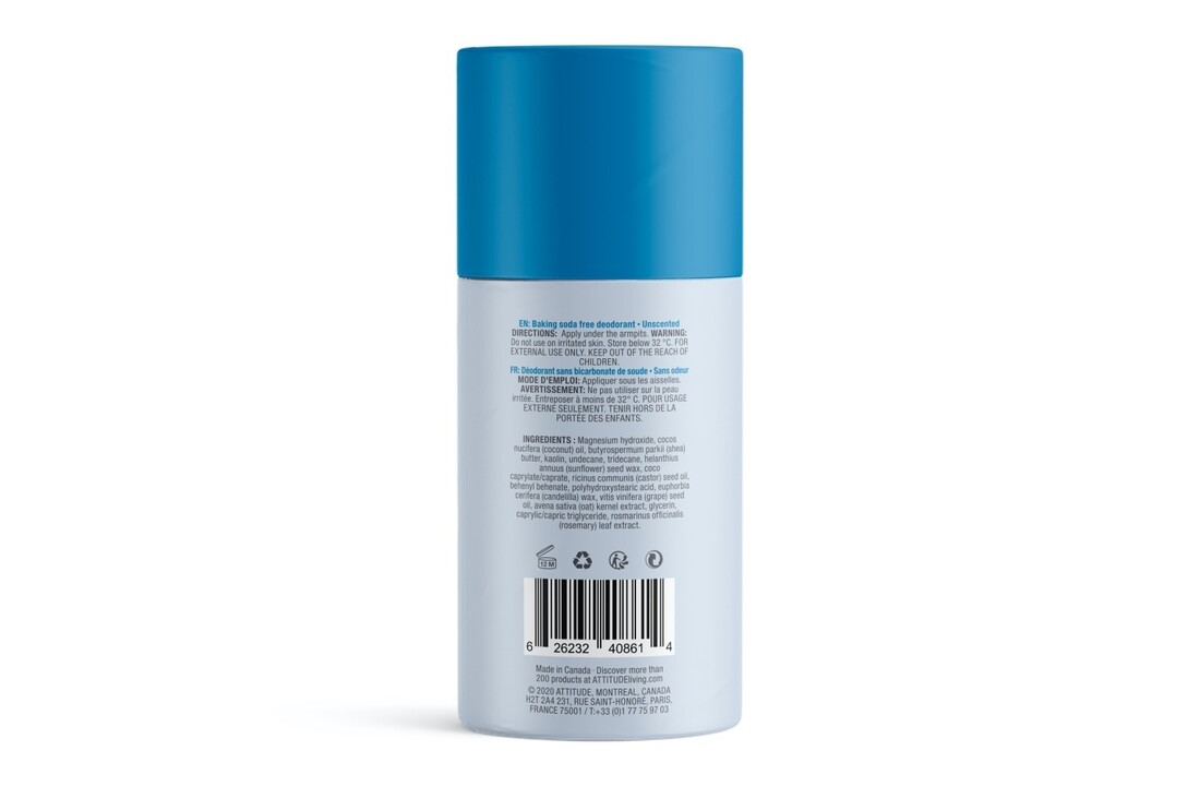 Unscented Baking Soda Free Deodorant - 85g