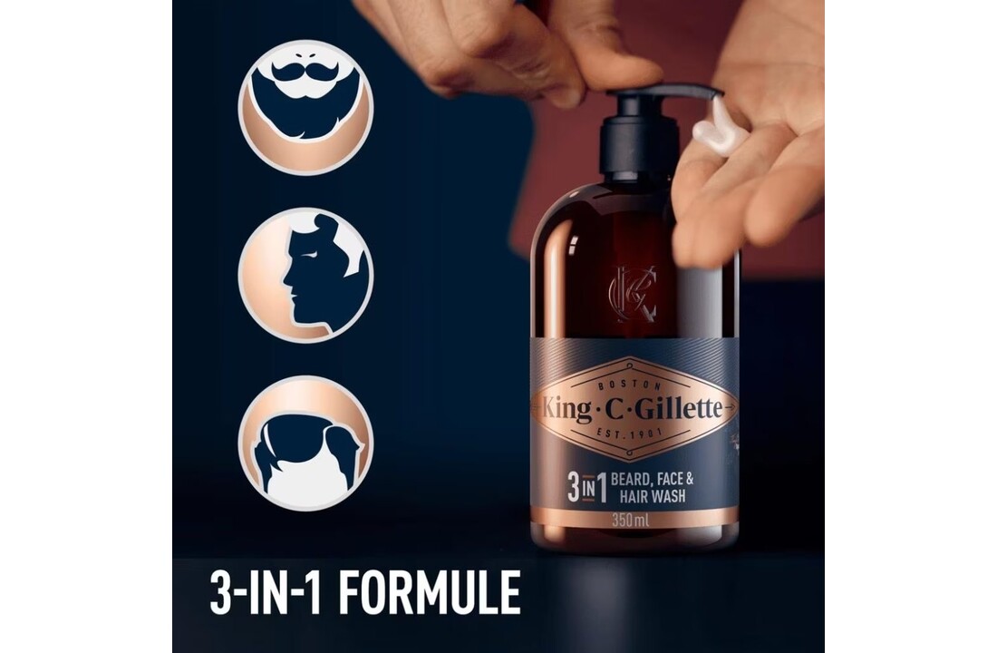 King C. Gillette Beard and Face Cleanser - 350ml