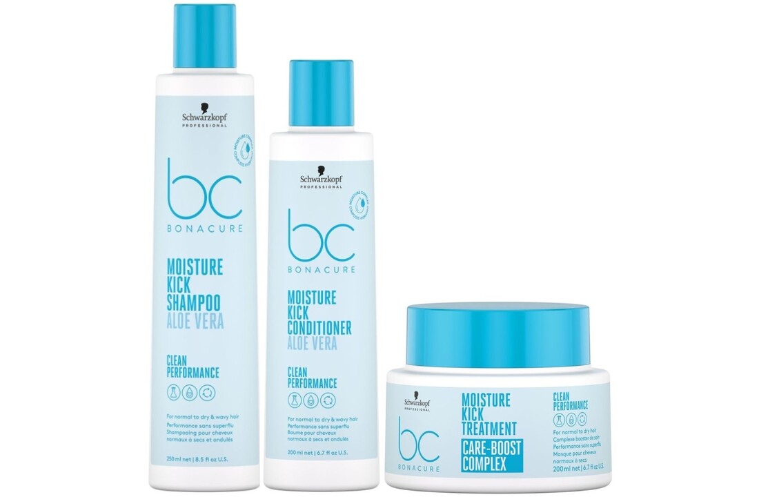 Bonacure Clean Performance Moisture Kick Care Set - 250+200ml+200ml