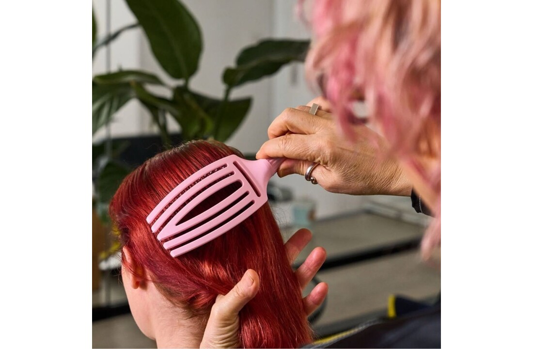 Finger Brush Combo Medium Pastel Pink Haarborstel