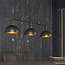 WoonStijl Hanglamp 3L Halfronde Kap-Industrial Tube