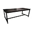 Tower Living Eettafel Paterno Mango zwart met stalen frame