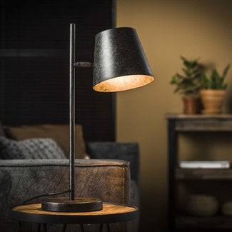 WoonStijl Tafellamp 1L verstelbare metalen kap / Charcoal