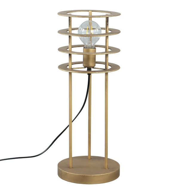 PTMD Tafellamp Falcon goud metaal met ronde circles