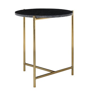 Richmond Interiors  Bijzettafel Paige met marmeren top zwart