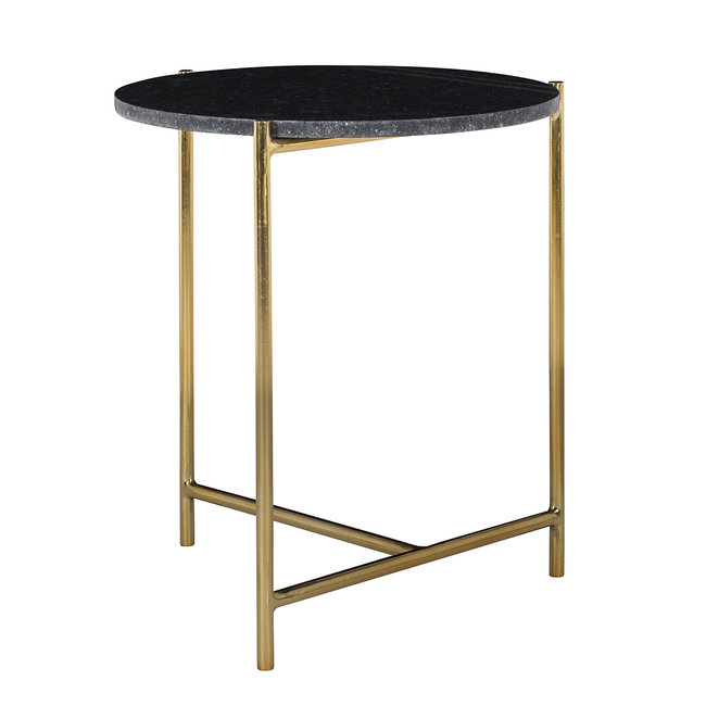 Richmond Interiors  Bijzettafel Paige met marmeren top zwart