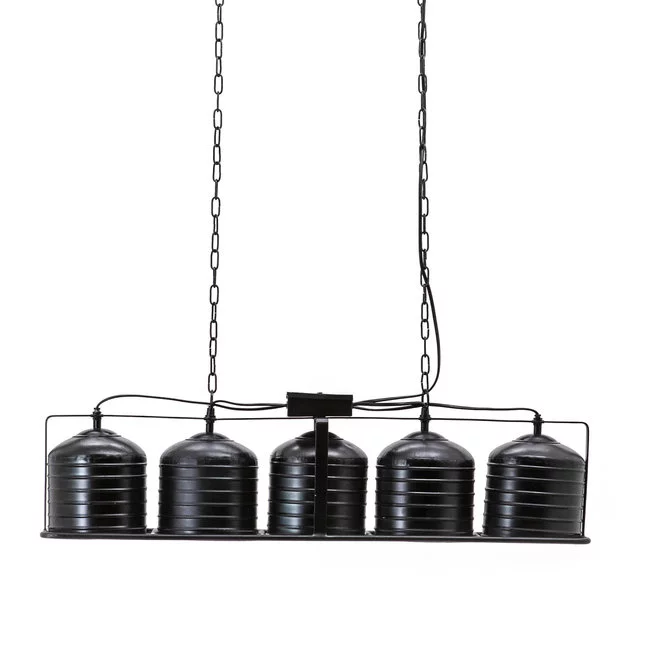 By Boo Industriële Hanglamp Minack Large - Zwart - By-Boo