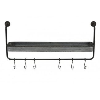 Light en Living Kapstok 6 haaks 79x16x32 cm GIBARA zink