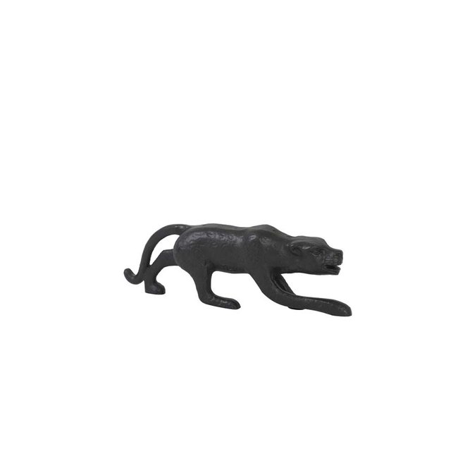 Light en Living Ornament 21x3,5x6,5 cm LEOPARD mat zwart