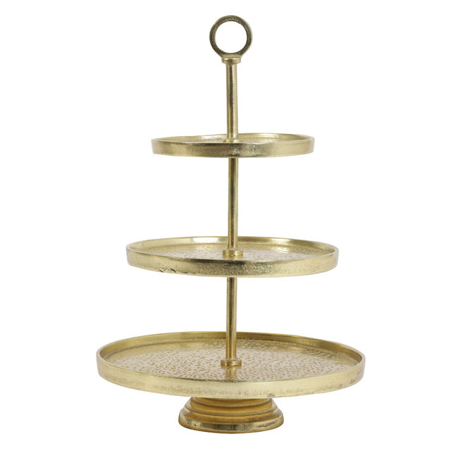 Light en Living Etagere 3 laags LUTEK Goud - Light & Living