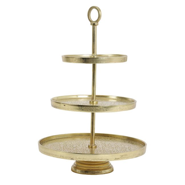 Light en Living Etagere 3 laags LUTEK Goud - Light & Living