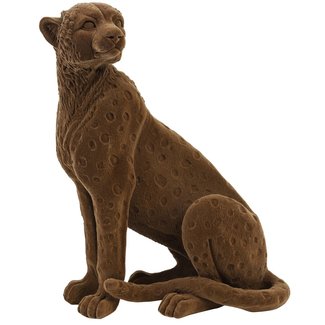 Light en Living Ornament Cheetah velvet of zwart