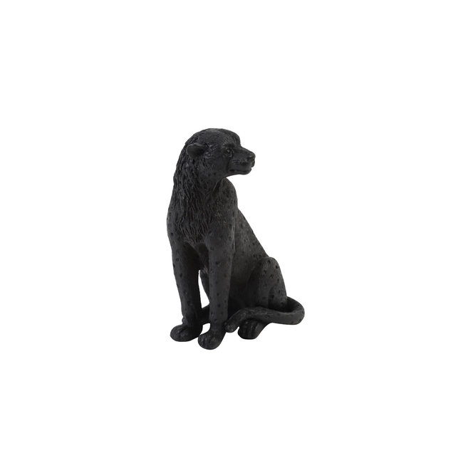 Light en Living Ornament CHEETAH velvet Bruin of zwart in 3 maten