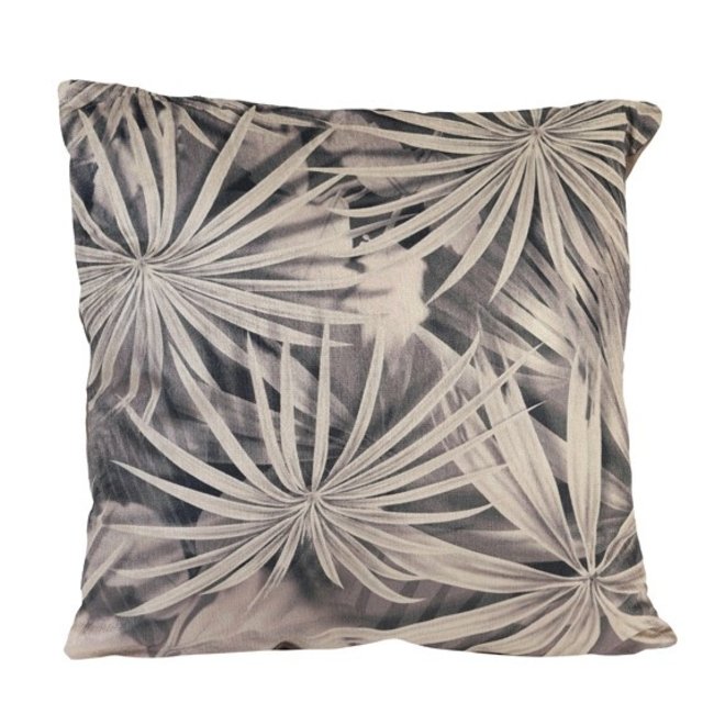 Light en Living Kussen ISHIRI print bruin vierkant