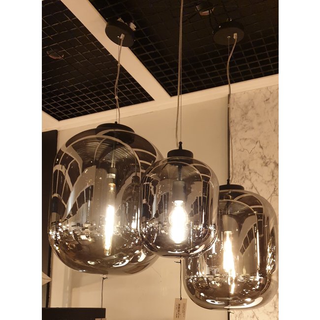 Light en Living Hanglamp JULIA Glas Smoke van Light & Living