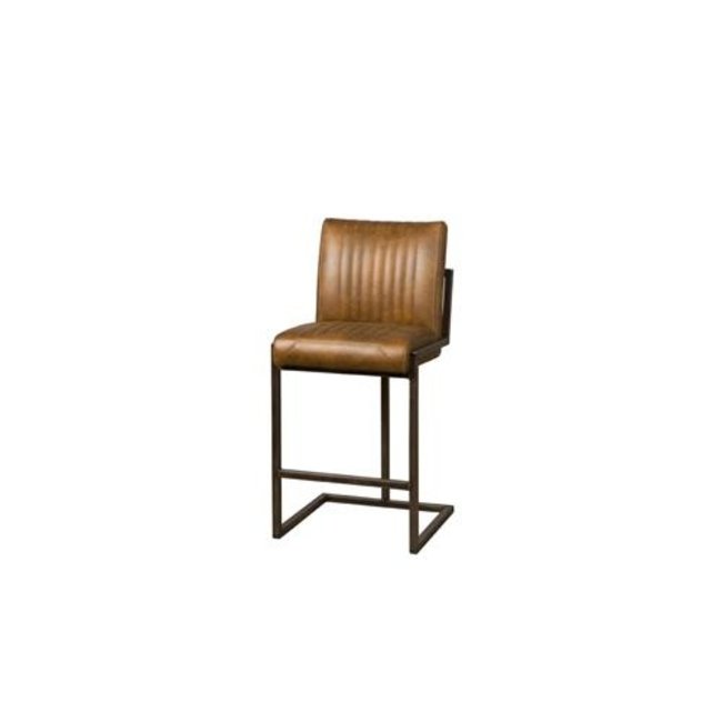 Tower Living Barkruk Ferro - Cognac, donkerbruin, groen en antraciet